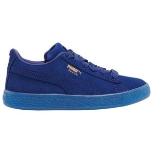 Puma Suede Classic  Jr 'Mono Gold - Elektro Blue Gold'   381470-02 NWT NIB
